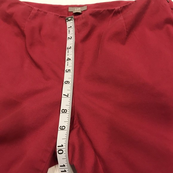 J. Jill Size 6P Pink Crop Pants Stretch Casual Cropped Side Zipper Cotto… - Picture 7 of 13